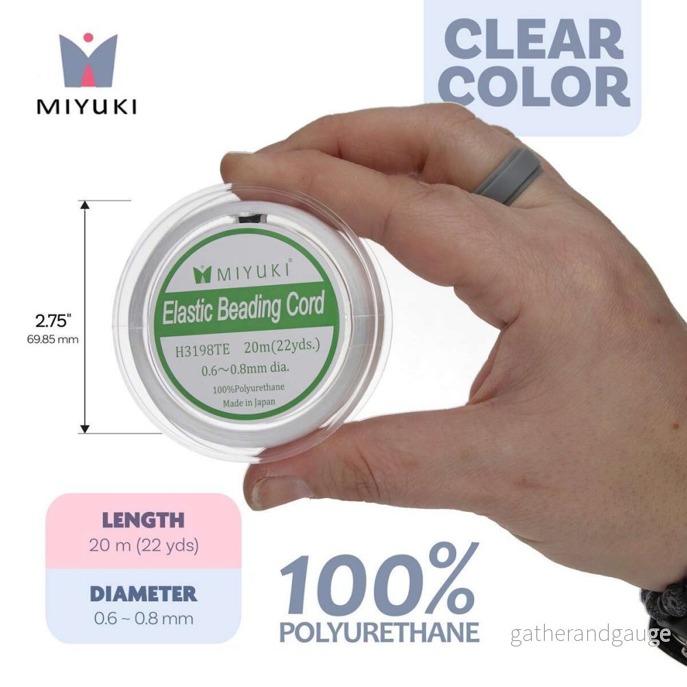 Miyuki Elastisk Smyckestråd Klar 0,8mm - 20m - Bild 2