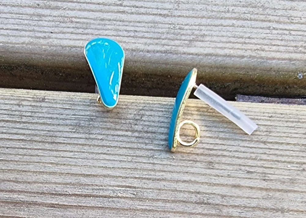 Örstickare Emalj - Petrol Droppe, 2-Pack - Bild 2