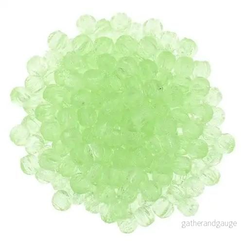 Tjeckiska Melon Round - Peridot 3mm 50-pack