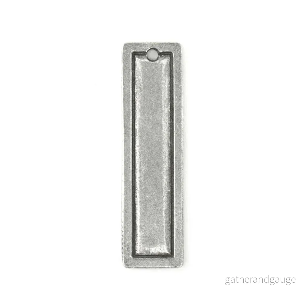 ImpressArt – Pewter Stämplingsblankett, Rektangulär Kant (Stor) 3 st ImpressArt – Pewter Stämplingsblankett, Rektangulär Kant (Stor) 3 st