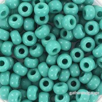 Miyuki Seed Beads - Opaque Turquoise Green 6/0, 10 gram