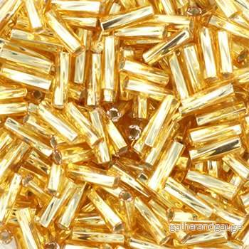 Miyuki Twisted Bugle – Silverlined Gold 2 x 12 mm, 10 gram