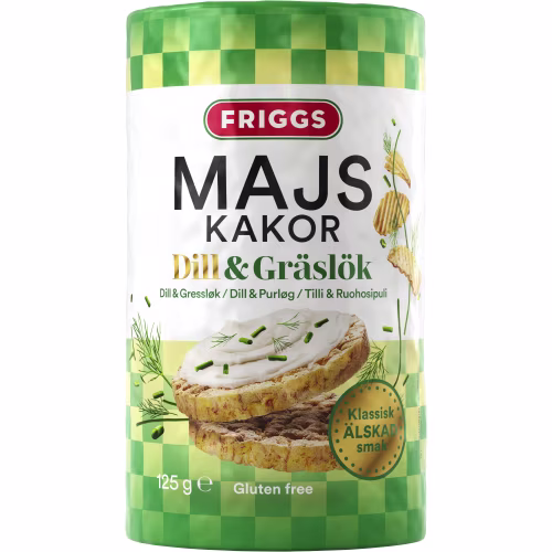 Friggs Majskakor Dill & Gräslök 125 g Friggs Majskakor Dill & Gräslök 125 g