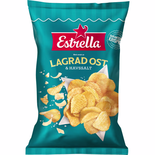 Estrella Lagrad Ost & Havssalt Chips 275g Estrella Lagrad Ost & Havssalt Chips 275g
