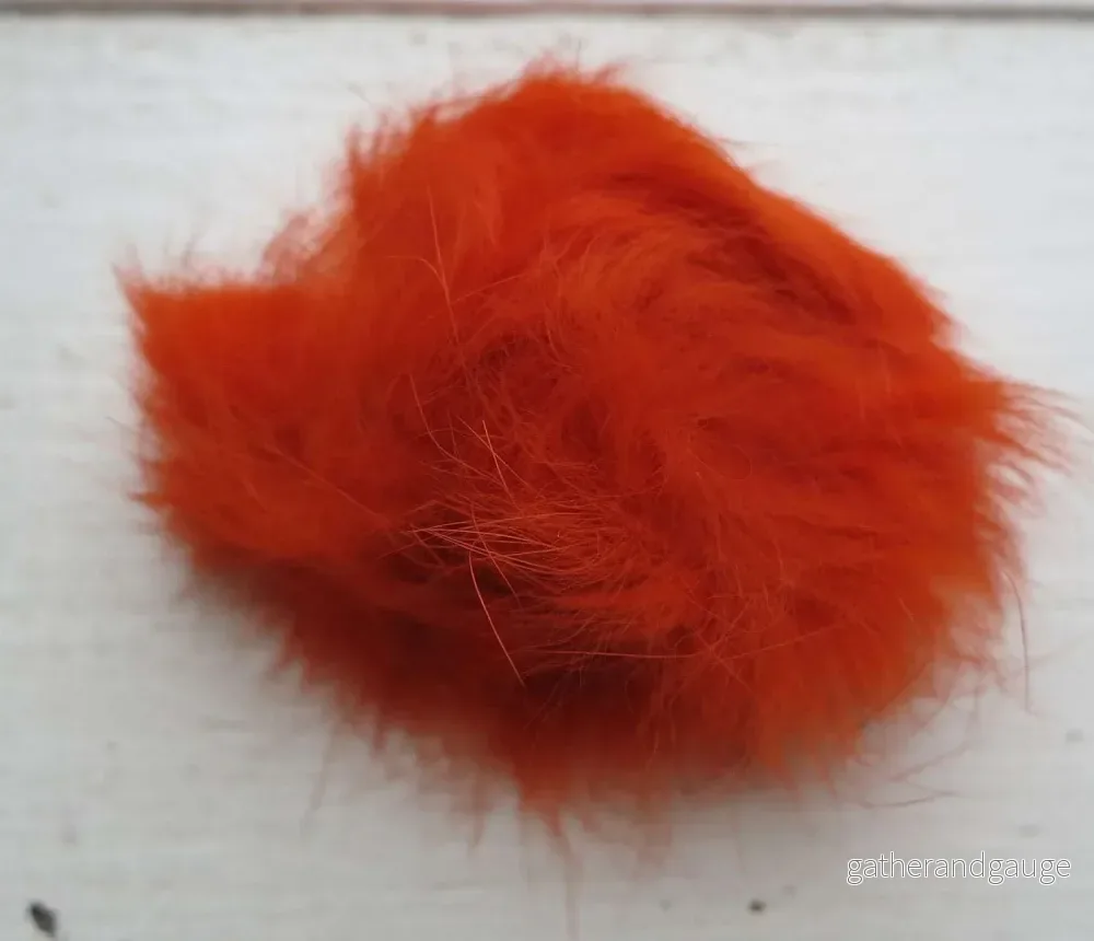 Pälstofs - Orange 6 cm, 1 styck