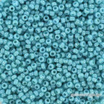 Miyuki Seed Beads - Opaque Luster Turquoise Green 15/0, 10 gram