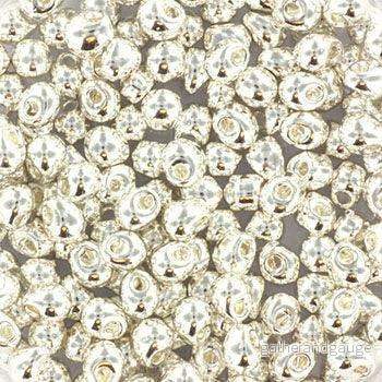 Miyuki Drop – Bright Sterling Plated 3,4mm, 10 gram Miyuki Drop – Bright Sterling Plated 3,4mm, 10 gram