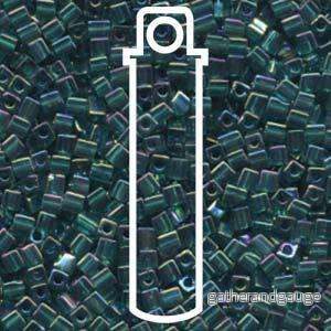 Miyuki Cubes – Transparent Teal AB 3 mm, 20 gram Miyuki Cubes – Transparent Teal AB 3 mm, 20 gram