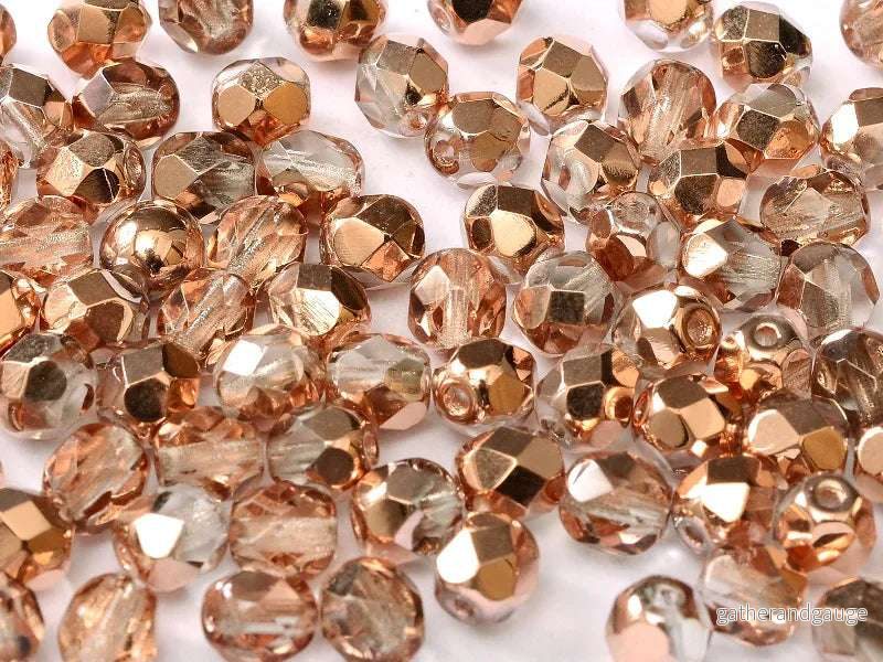 Tjeckiska Firepolish- Crystal Capri Gold 4 mm 50-pack Tjeckiska Firepolish- Crystal Capri Gold 4 mm 50-pack