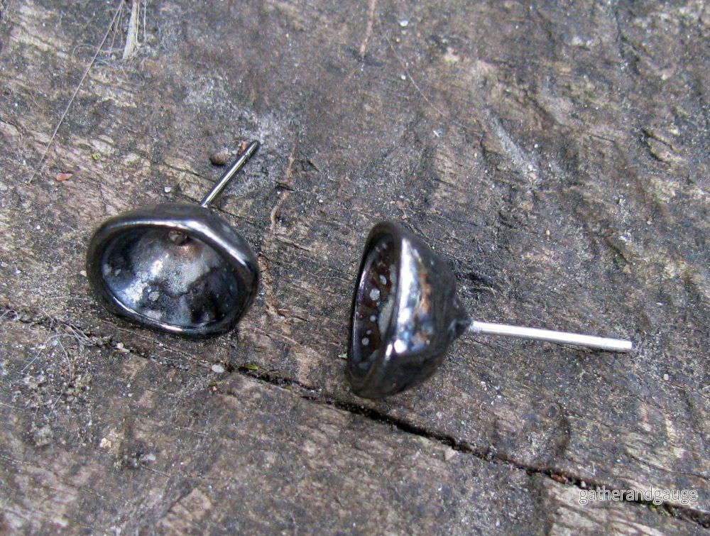Örstickare Gunmetalfärgad – Fäste för chaton SS39 1 par