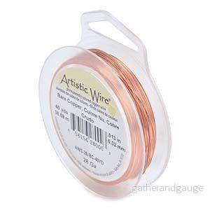 Artistic Wire 28 Ga - Bare Copper, 1 rulle