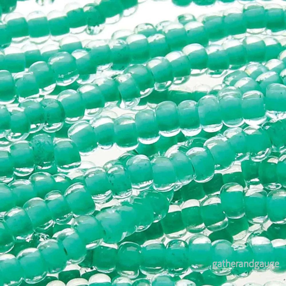 Tjeckiska Seed Beads - Terra Intensive Lining Sea Green 11/0, 17g