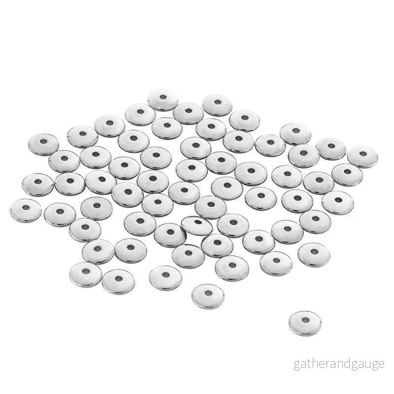 Mellandel silverpläterad - Mini rondell 4x1.3mm 10-pack