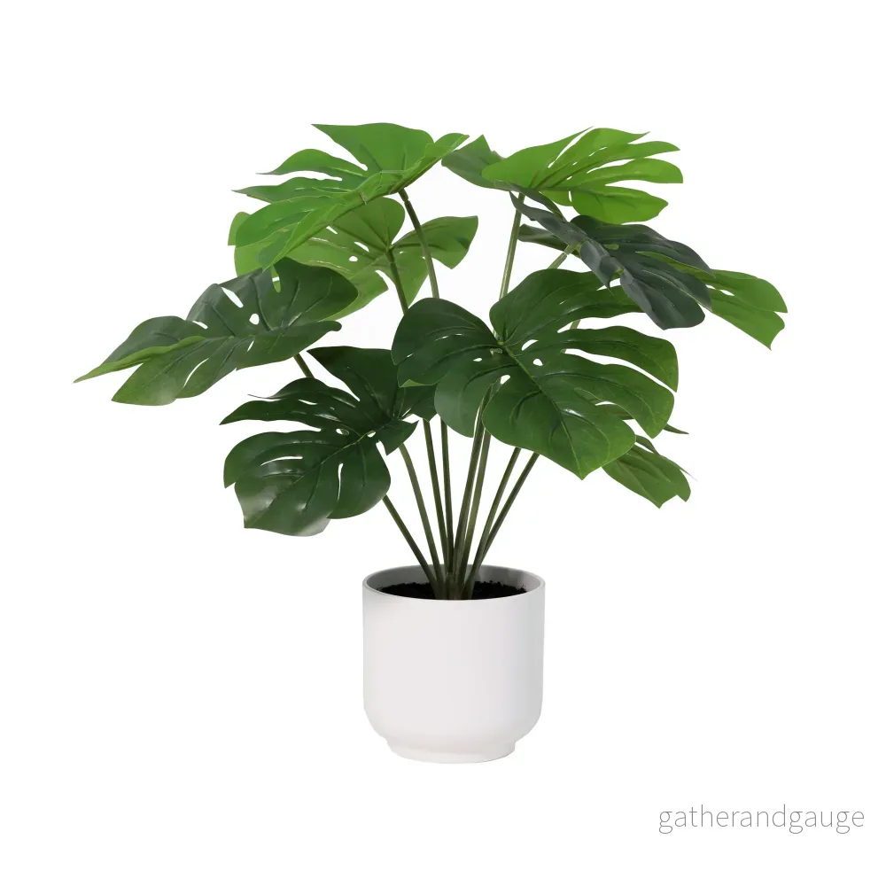 ARTIFICIAL Monstera Deliciosa including white kruka – 50cm ARTIFICIAL Monstera Deliciosa including white kruka – 50cm