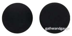 Cabochon Rund - Matte Jet 20mm 1 styck