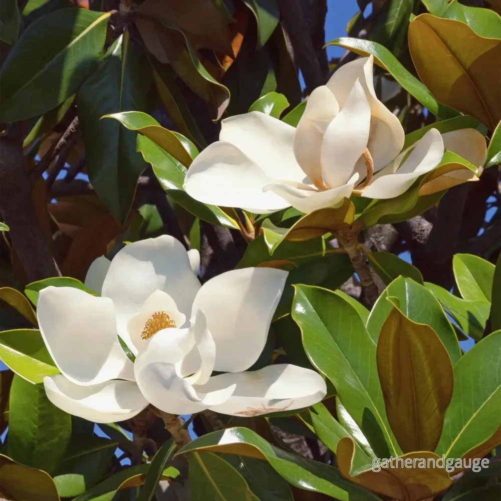 Magnolia Med Stora Blommor (Magnolia grandiflora)