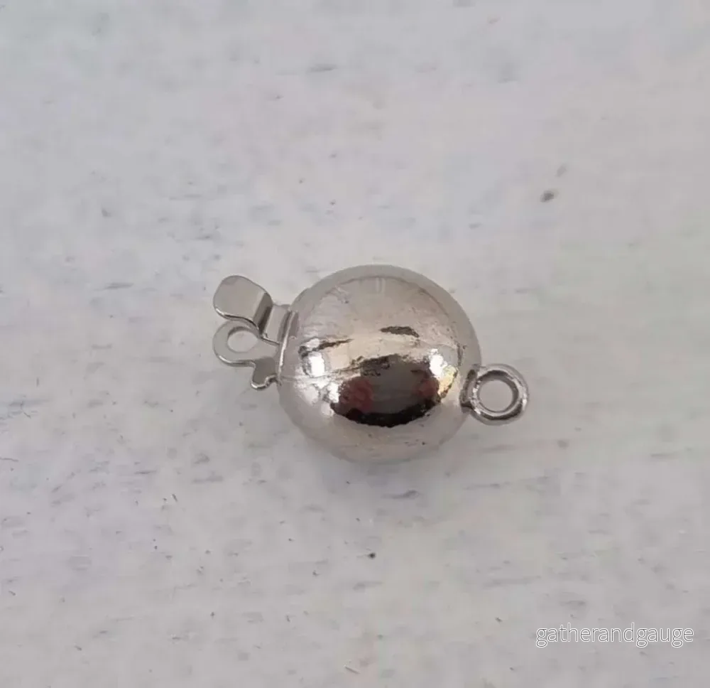 Claspgarten Instickslås - Rund Silverfärgad 10mm 1 styck - Bild 2