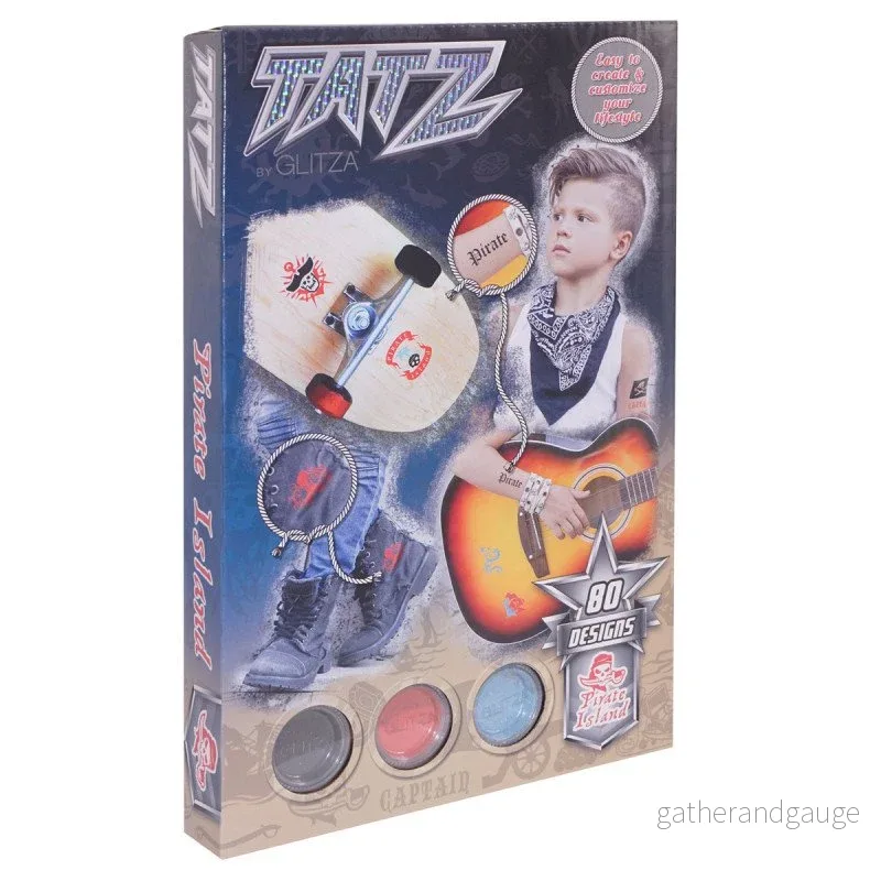 Glitza Klistermärke tatuering Pirate Glitza Klistermärke tatuering Pirate