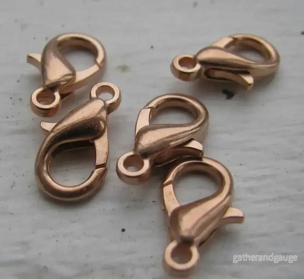 Klolås Roséguldfärgat - Kvalitetslås 15 mm 5-pack