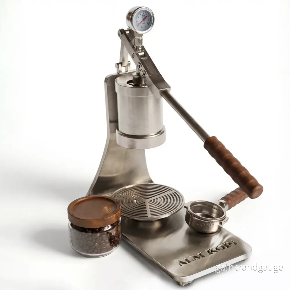Aleman Sniper Espressomaskin med manuell spak | Precision Tower i rostfritt stål
