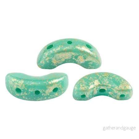 Arcos® par Puca® – Opaque Green Turquoise Splash, 10 gram