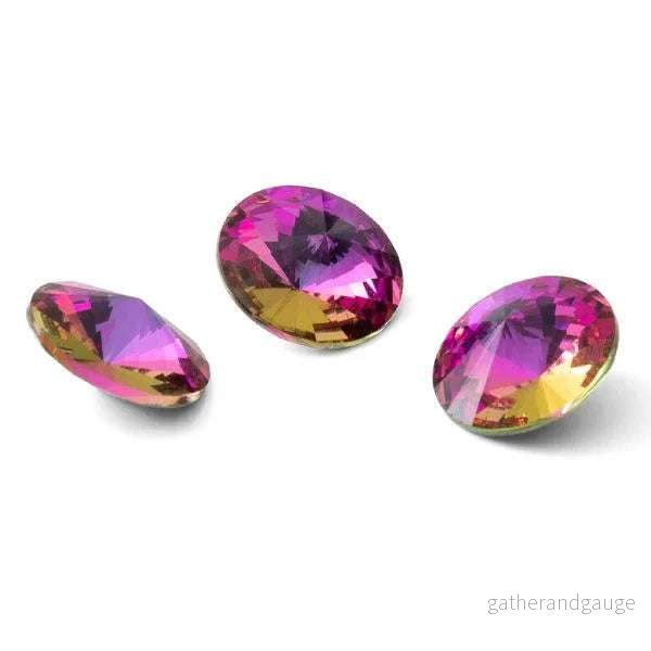 Rivoli - Purple Rose 12mm, 1 styck