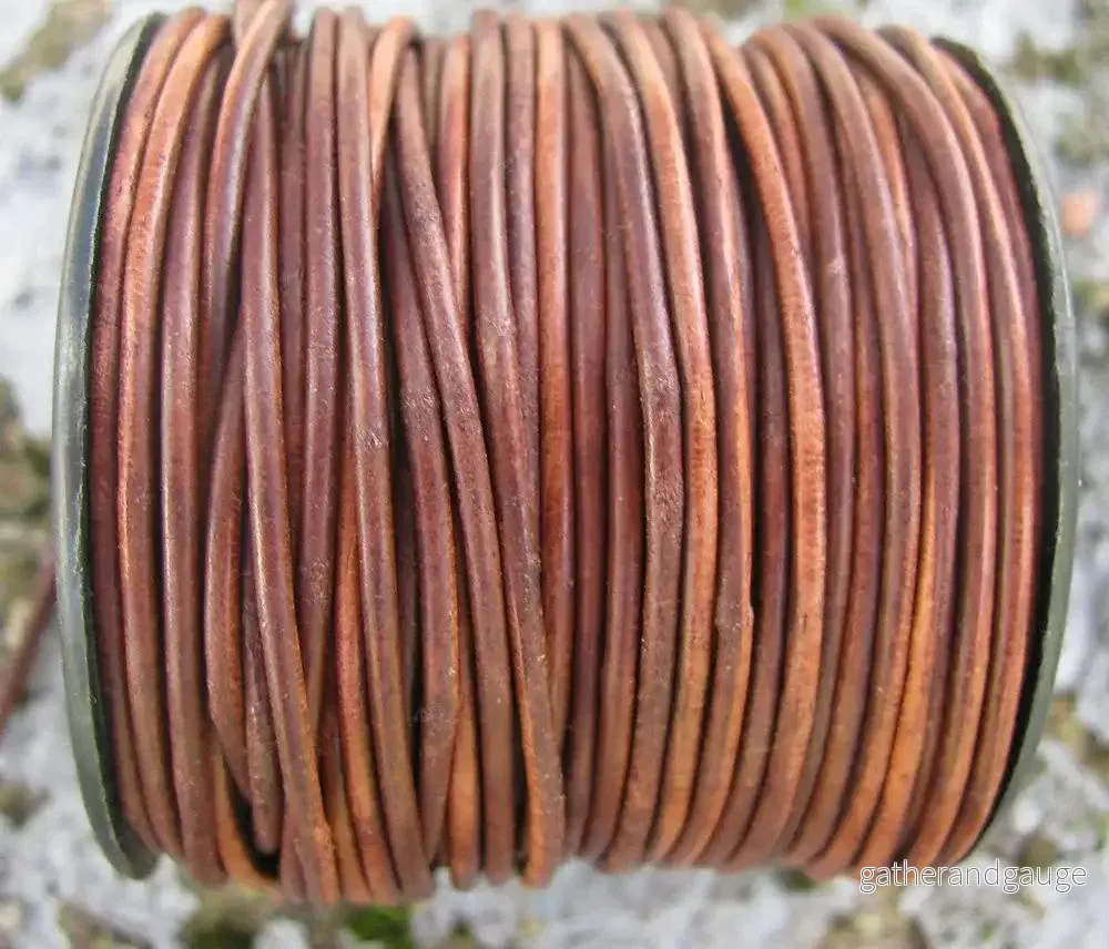 Läderband 1,5 mm - Brun, 1 m