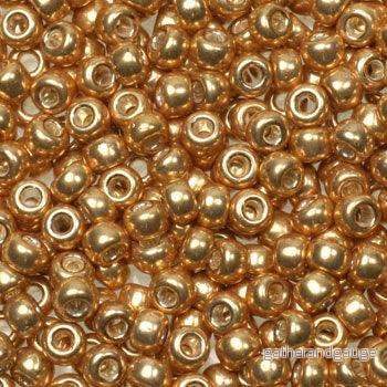 Miyuki seed beads – Galvanized Gold 8/0, 10 gram Miyuki seed beads – Galvanized Gold 8/0, 10 gram