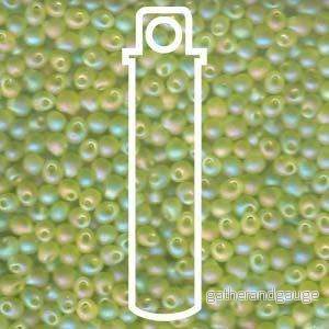 Miyuki Drop - Matte Transparent Lime AB 3,4mm, 25 gram
