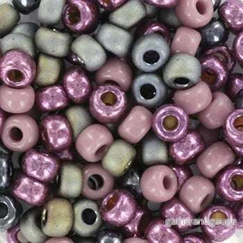 Miyuki Seed Beads - Dark Purple Mix 6/0, 10 Gram