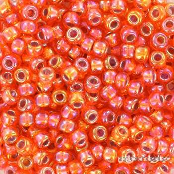 Miyuki Seed Beads - Silverlined Orange AB 8/0, 10 gram