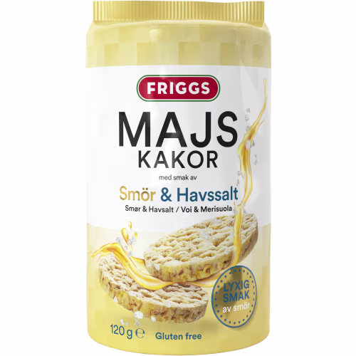Friggs Majskakor Smör & Havssalt 120 g Friggs Majskakor Smör & Havssalt 120 g