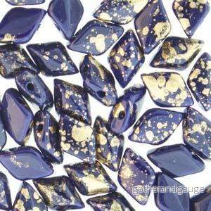 Matubo Gemduo – Gold Splash Royal Opaque 8x5mm Matubo Gemduo – Gold Splash Royal Opaque 8x5mm