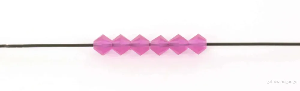 Tjeckiska MC Bicone - Fuchsia Matt 4mm 30-pack - Bild 2