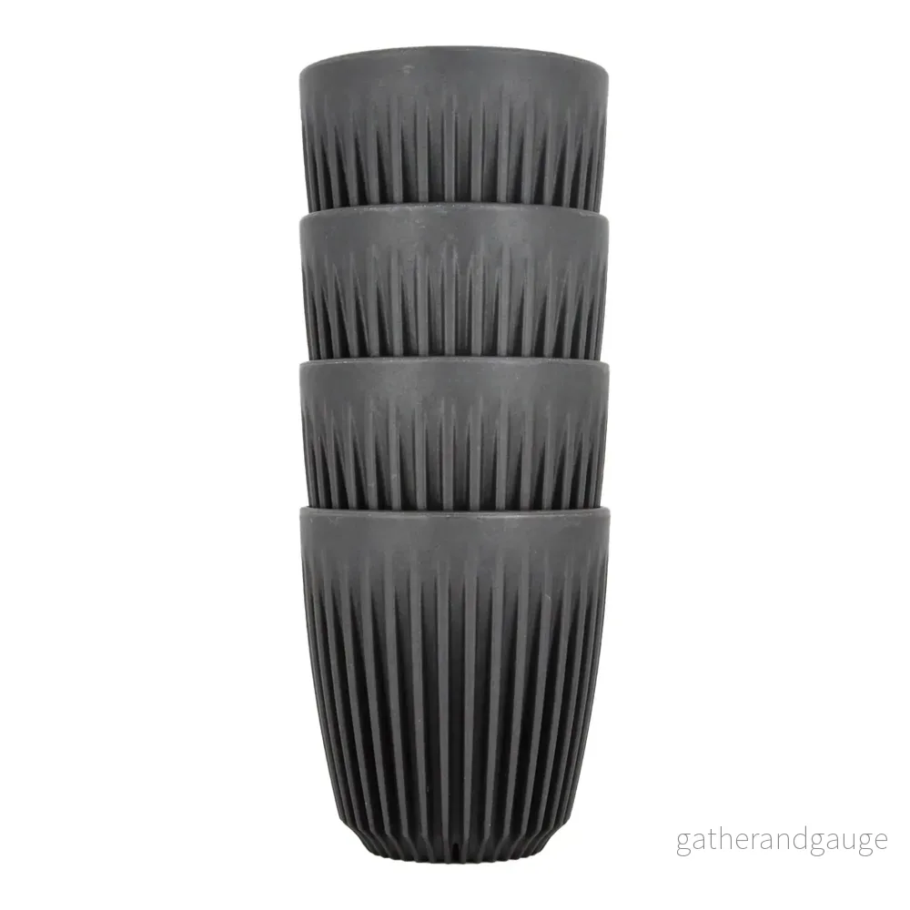 Mug 8oz Charcoal 4pcs - Huskee - Bild 2