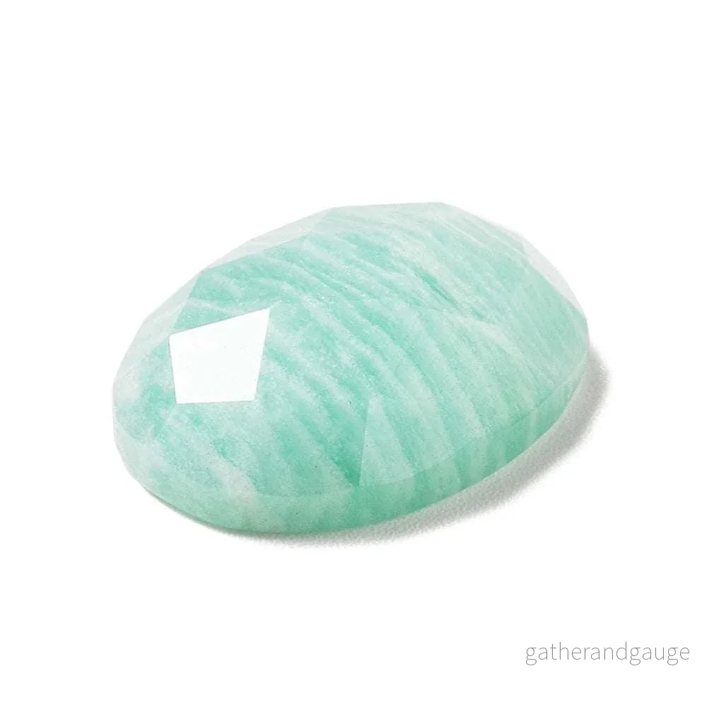 Cabochon Amazonite - Facetterad Oval 18x13mm 1 Styck - Bild 3