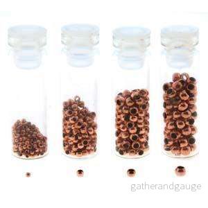 Basic Elements - Crimp bead assortment, Copper plated, 600- pack