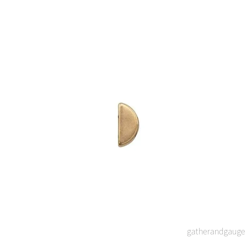 Mellandel Guldfärgad - Duo Half Round 5x10mm 2-Pack