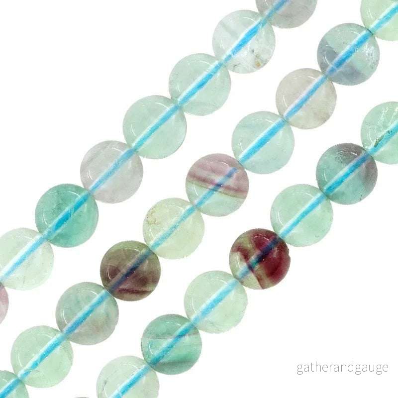 Fluorite grade AA - Rund 8mm 1 styck