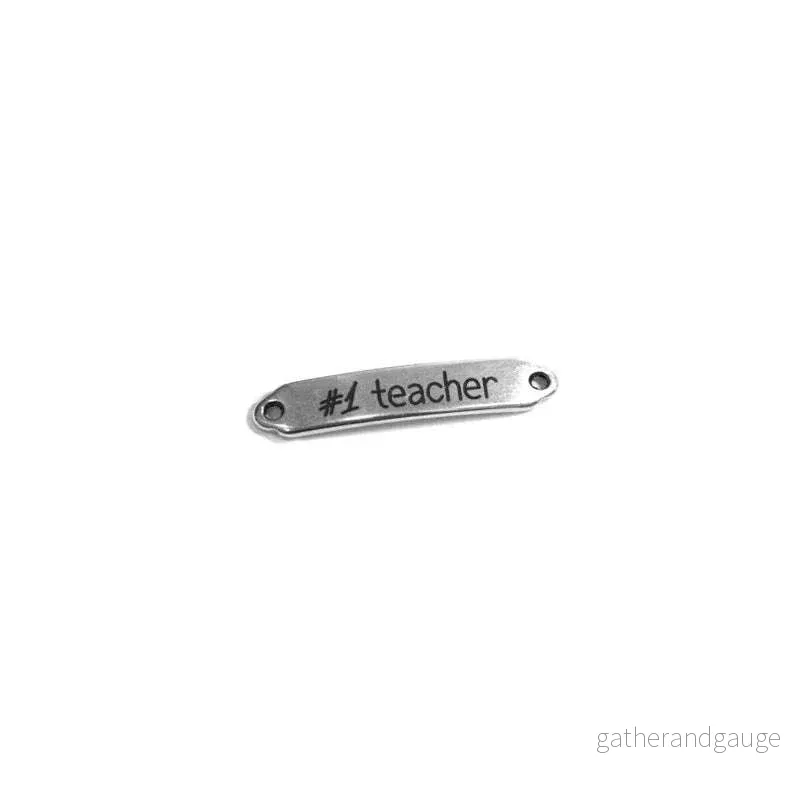 Connector Silverfärgat - #1 Teacher 35x7mm 1 styck
