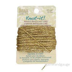 Knot-it Waxed Brazilian cord – Metallic Gold 13,7 m Knot-it Waxed Brazilian cord – Metallic Gold 13,7 m