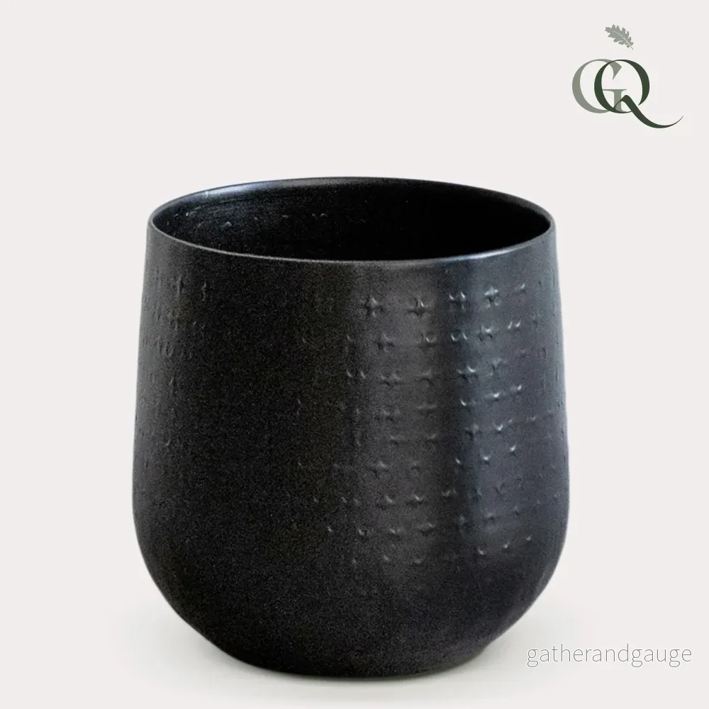 Svart växtkruka - h16cm, Ø16cm - Bild 2