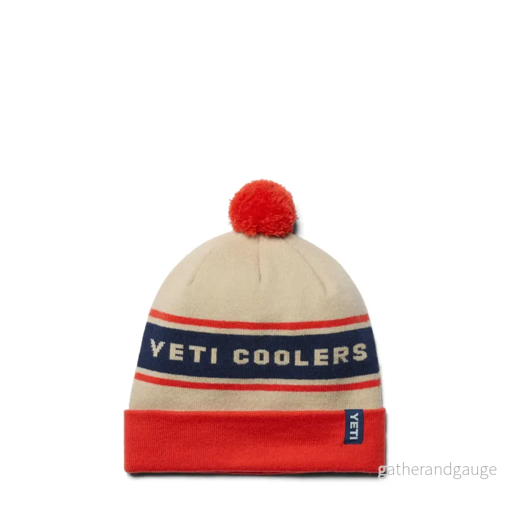 Pom Beanie White / Orange Pom Beanie White / Orange