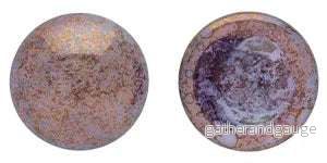 Cabochon Rund - Milky White Luster Opaque Topaz/Pink 20mm