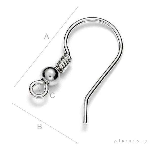 Örkrok 925 Silver med kula 18x10mm, 1 Par