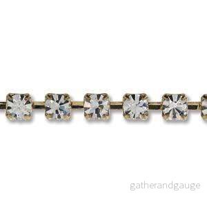 Cup chain – 12SS Crystal Gold plate, 20 cm Cup chain – 12SS Crystal Gold plate, 20 cm