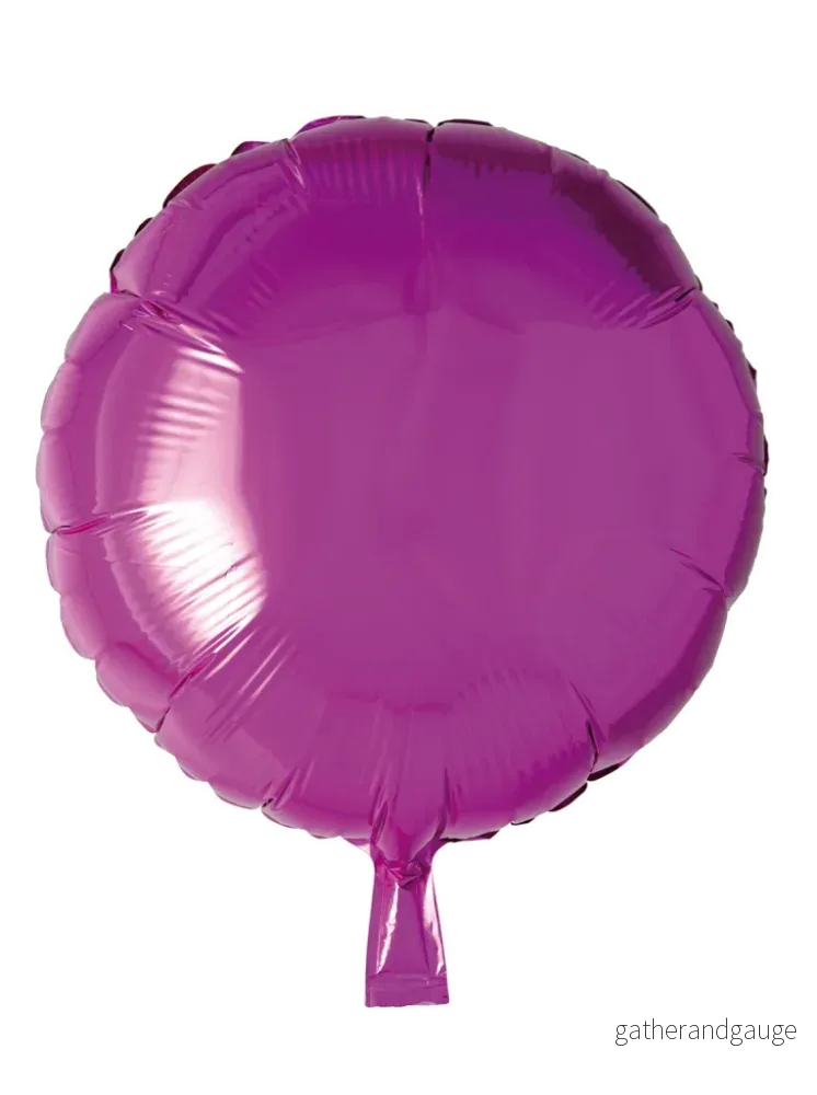 Folieballong, rund, lila, 46 cm