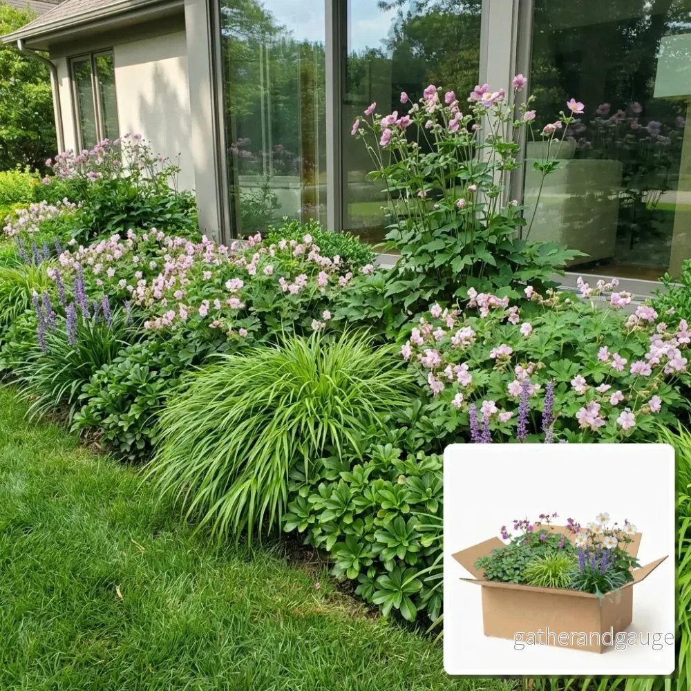 Pack Massif Soleil & Mi-Ombre Rose & Blanc (Pachysandre Du Japon) - 30 plantes - Bild 2