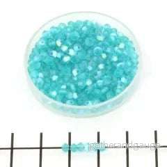 Tjeckiska MC Bicone - Blue Zircon AB Matt 3 mm 40-pack - Bild 2