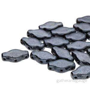 Navette - Jet Hematite 6x12mm 10gram